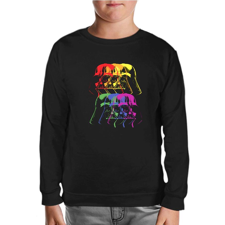 Star Wars - Darth Vader Colors Siyah Çocuk Sweatshirt