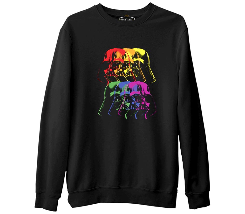 Star Wars - Darth Vader Colors Siyah Erkek Kalın Sweatshirt