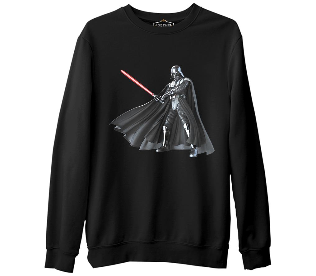 Star Wars - Darth Vader Lightsaber  Siyah Erkek Kalın Sweatshirt