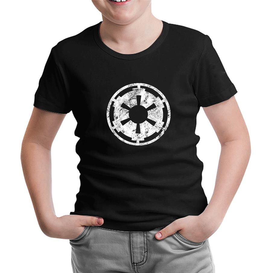 Star Wars - Galactic Empire Logo Siyah Çocuk Tshirt