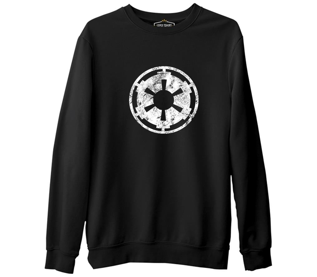 Star Wars - Galactic Empire Logo  Siyah Erkek Kalın Sweatshirt