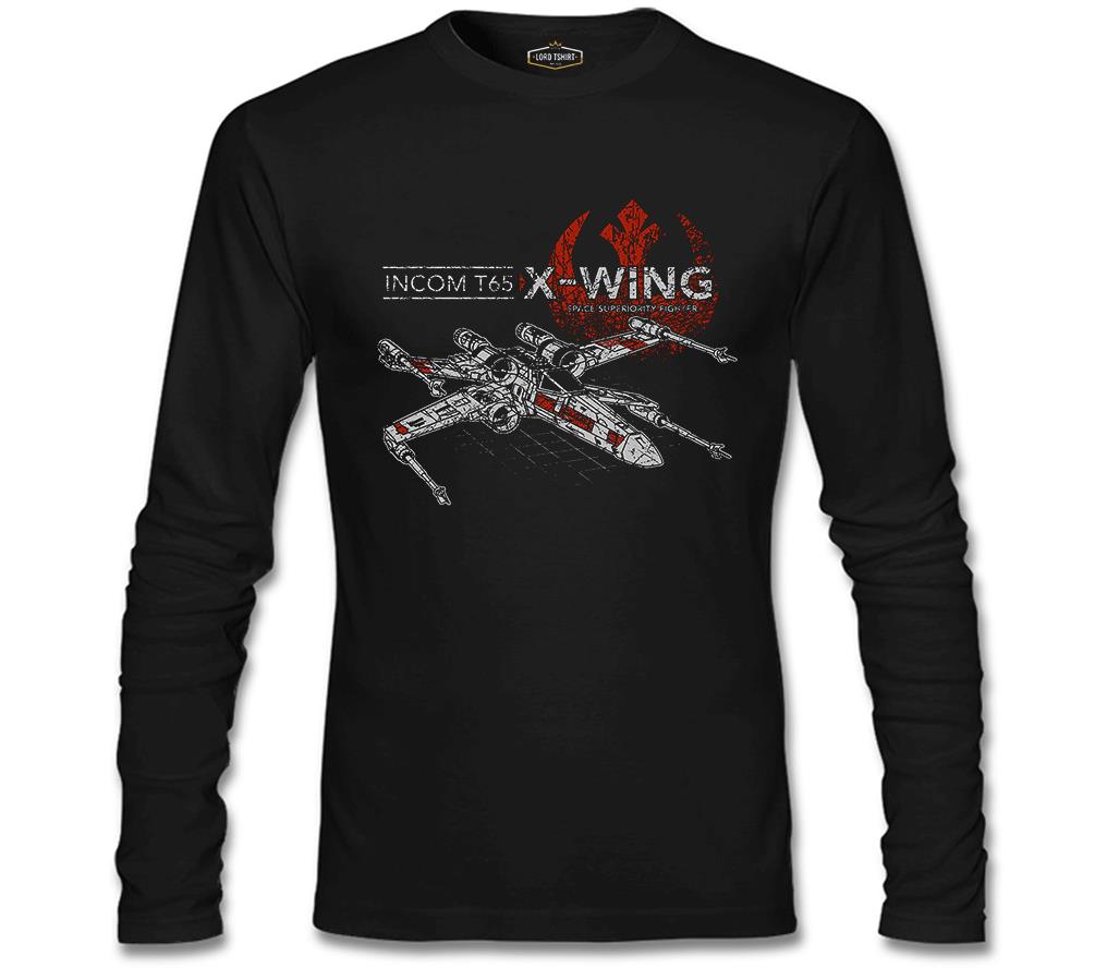 Star Wars - Incom T65 Siyah Erkek Sweatshirt
