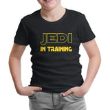 Star Wars - Jedi in Training Black Kids Tshirt