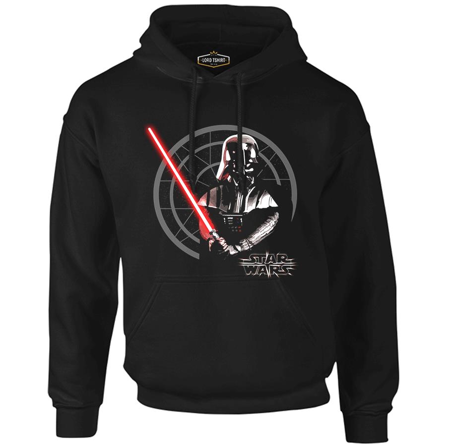 Star Wars - Light Siyah Erkek Fermuarsız Kapşonlu