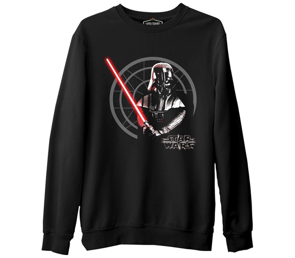 Star Wars - Light  Siyah Erkek Kalın Sweatshirt