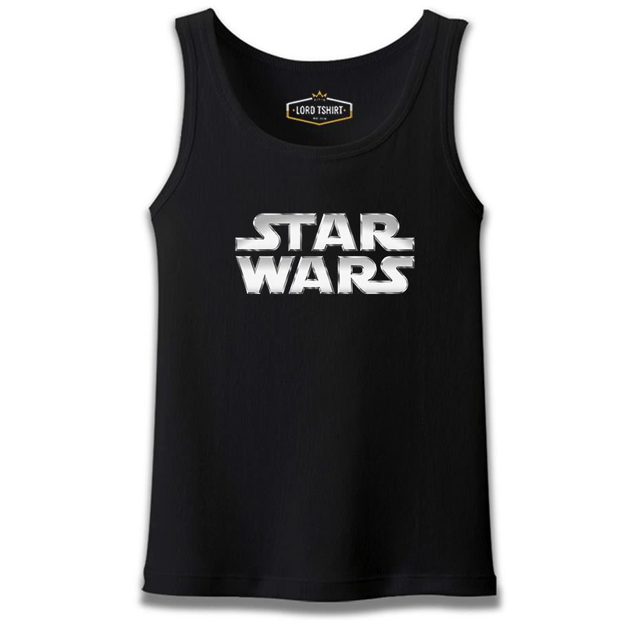 Star Wars - Logo Metalik Siyah Erkek Atlet
