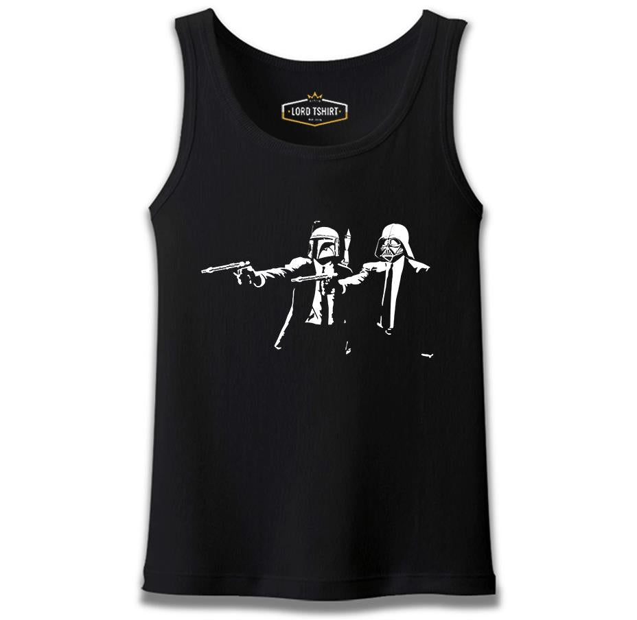 Star Wars & Pulp Fiction Siyah Erkek Atlet
