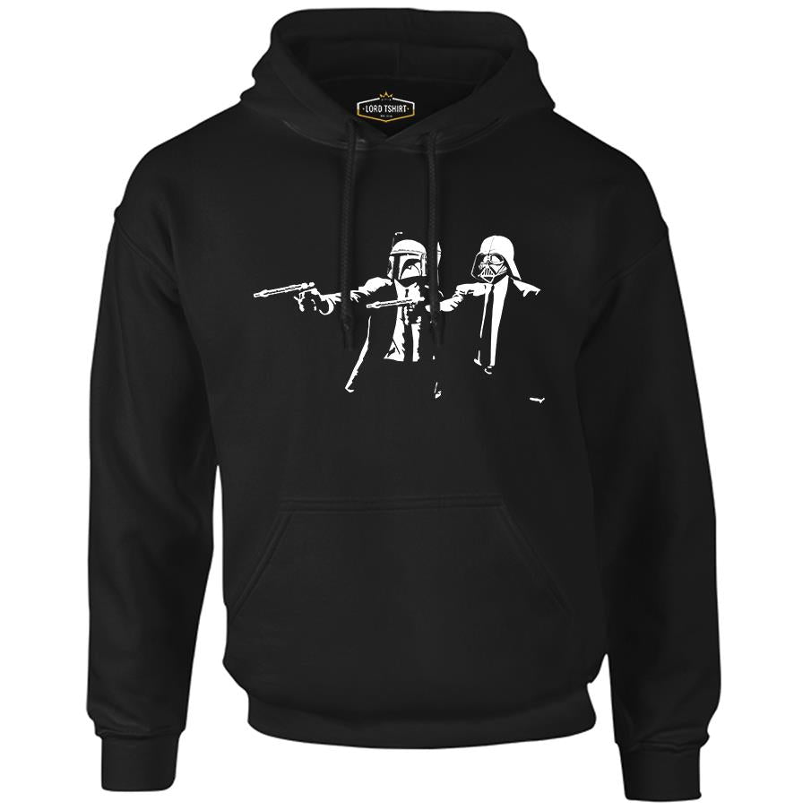 Star Wars &amp; Pulp Fiction Black Men's Zipperless Hoodie