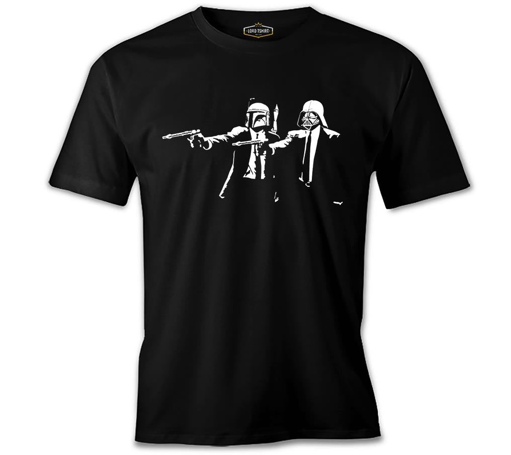 Star Wars & Pulp Fiction Siyah Erkek Tshirt