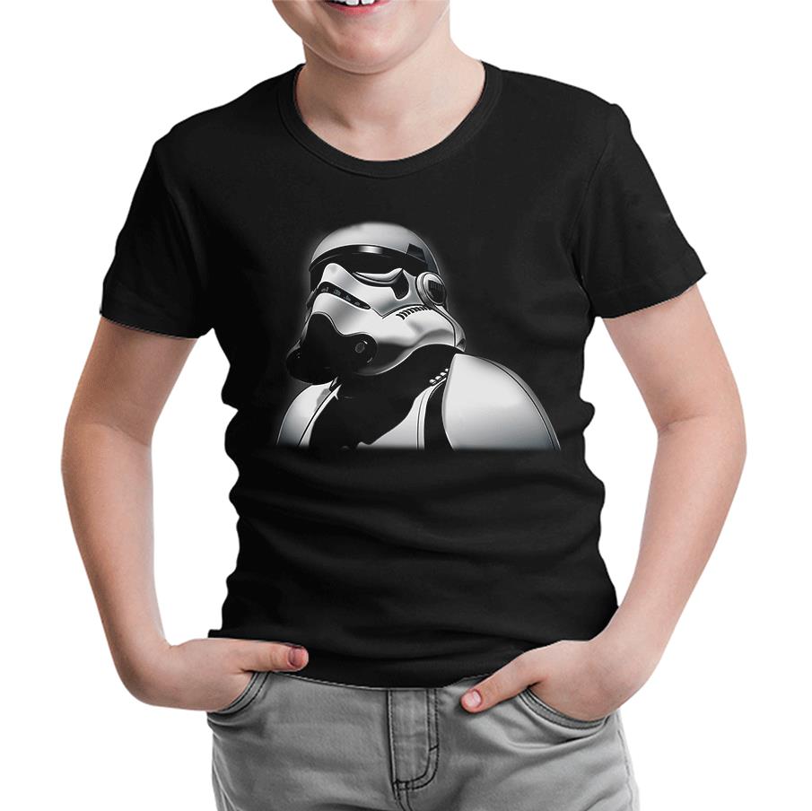 Star Wars - Stormtrooper 2 Black Kids Tshirt