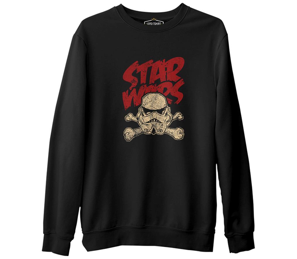 Star Wars - Stormtrooper  Siyah Erkek Kalın Sweatshirt