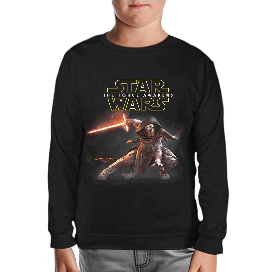 Star Wars - The Force Awakens 10 Siyah Çocuk Sweatshirt