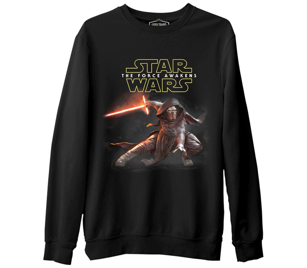 Star Wars - The Force Awakens 10  Siyah Erkek Kalın Sweatshirt