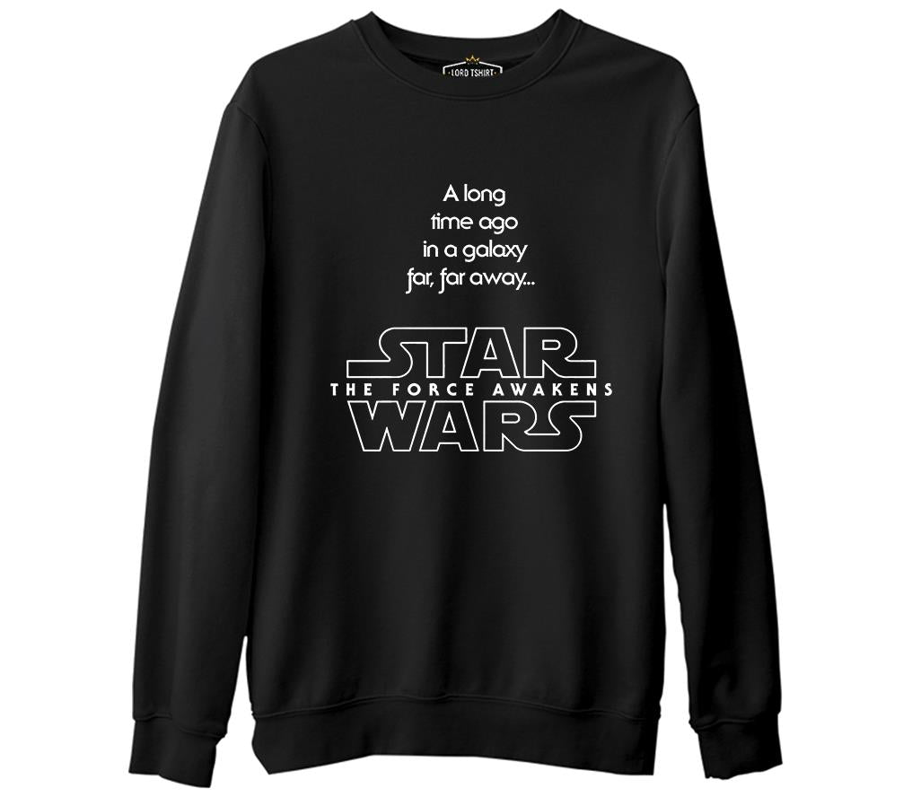 Star Wars - The Force Awakens 4  Siyah Erkek Kalın Sweatshirt