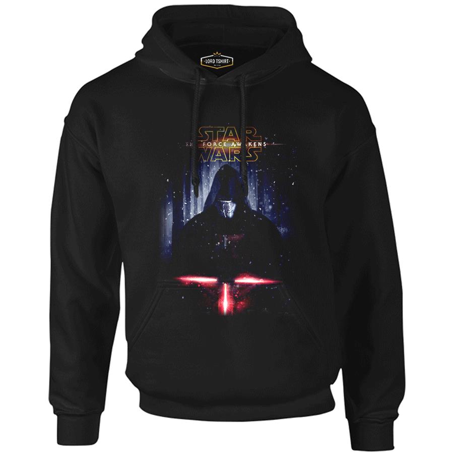 Star Wars - The Force Awakens 9 Siyah Erkek Fermuarsız Kapşonlu