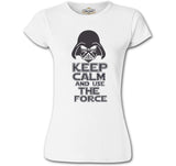 Star Wars - Use the Force Beyaz Kadın Tshirt