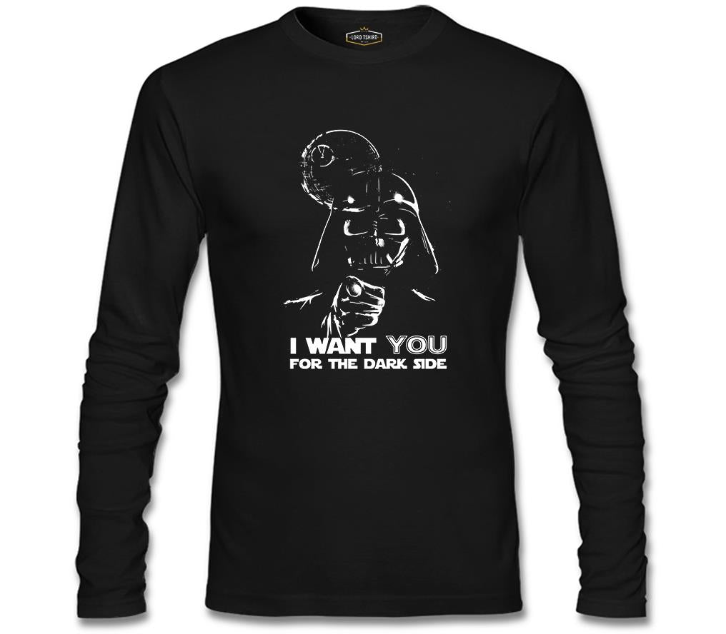Star Wars - Want You Siyah Erkek Sweatshirt