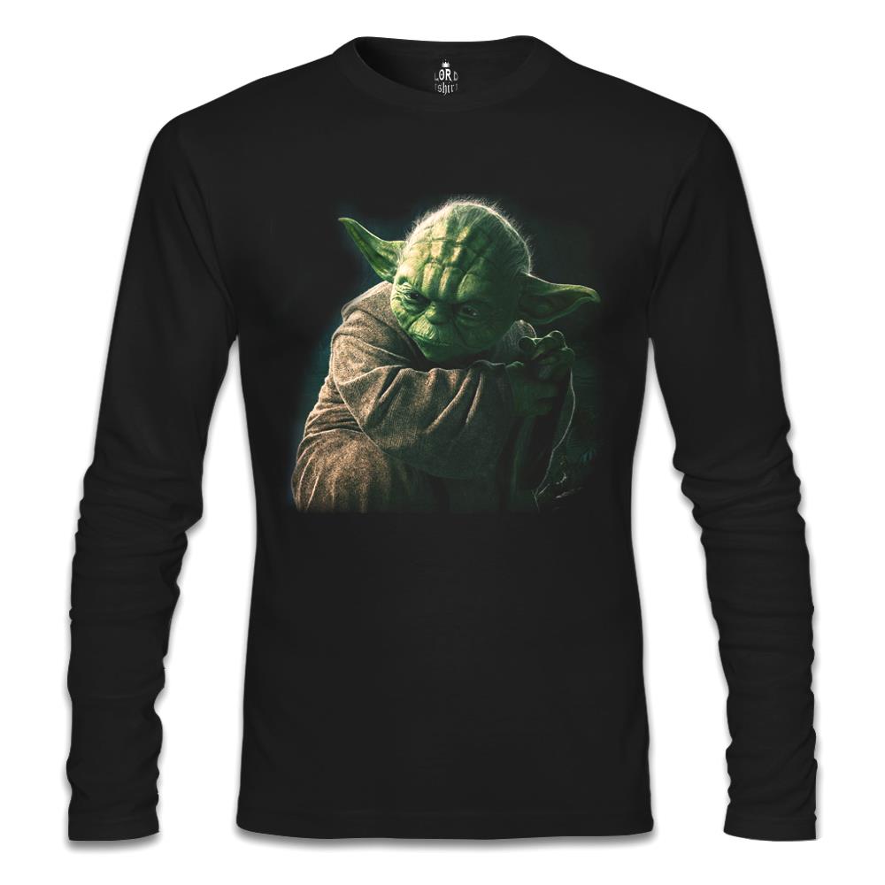 Star Wars - Yoda 3 Siyah Erkek Sweatshirt