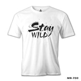 Stay Wild White Men's Tshirt
