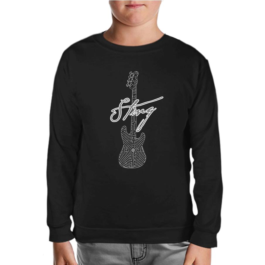 Sting - Guitar Black Kids Sweatshirt