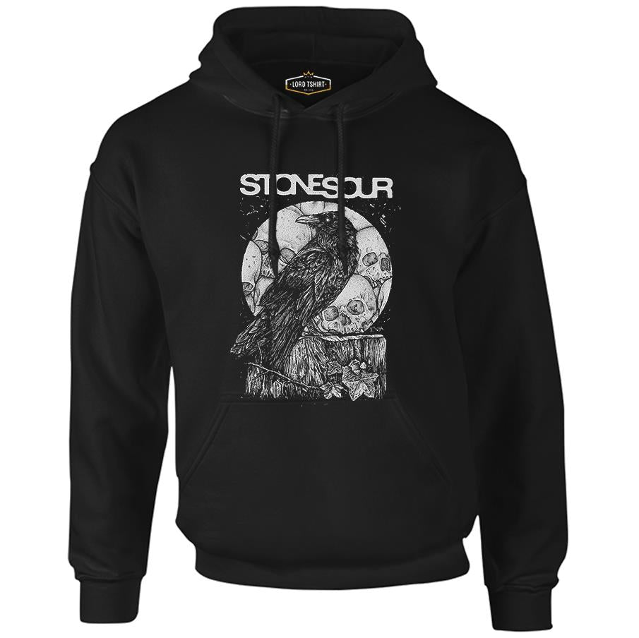 Stone Sour - Crow Siyah Erkek Fermuarsız Kapşonlu