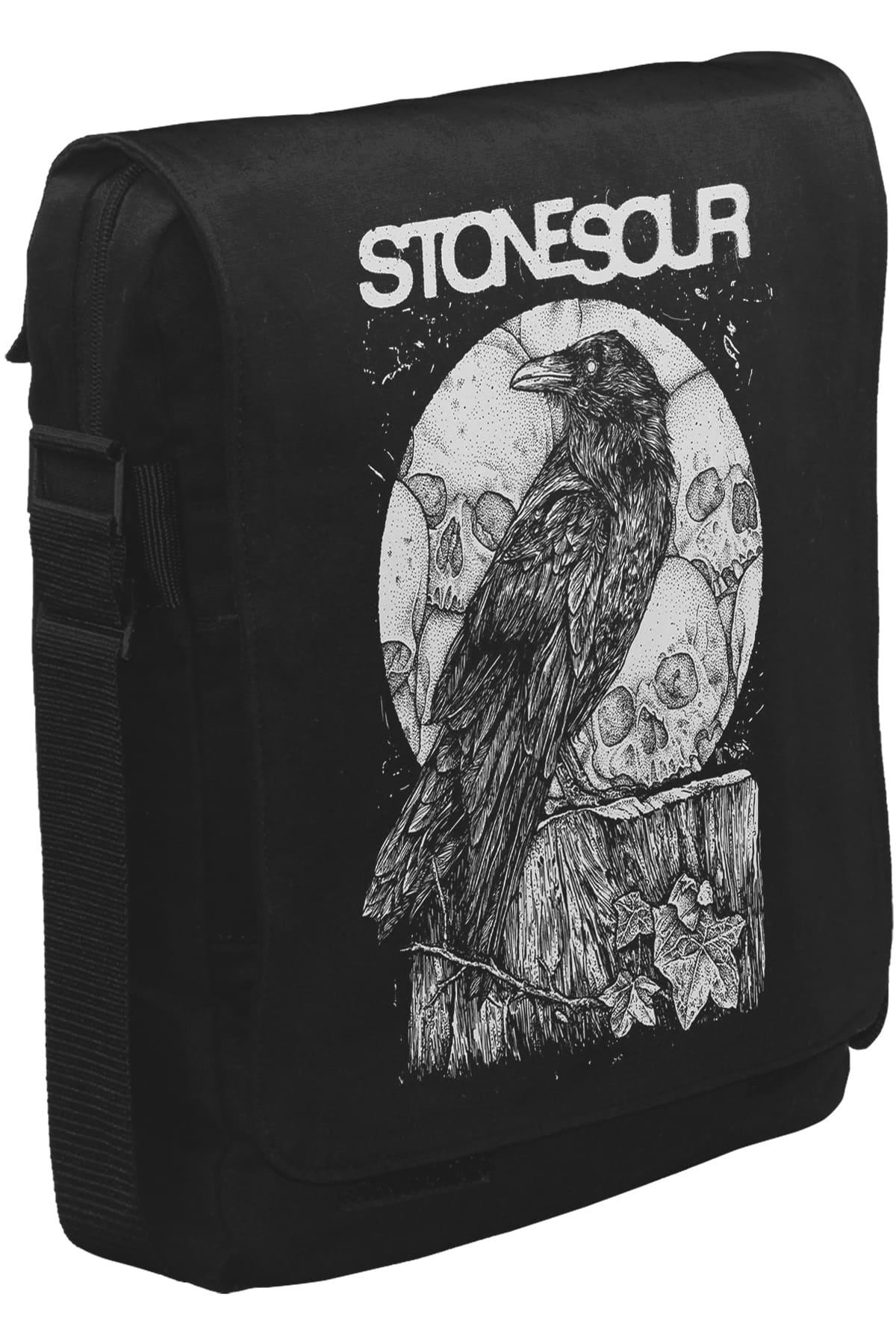 Stone Sour - Crow Unisex Siyah Postacı Çanta