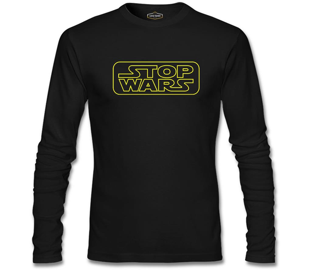 Stop Wars Siyah Erkek Sweatshirt
