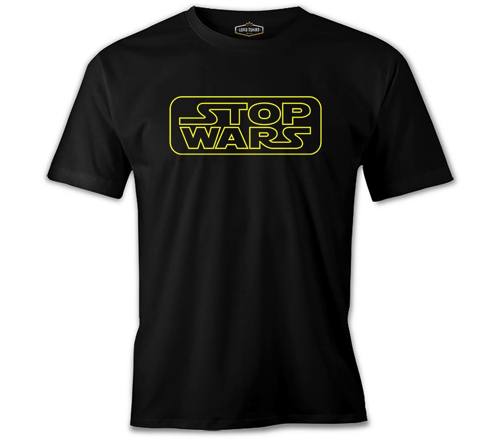 Stop Wars Siyah Erkek Tshirt