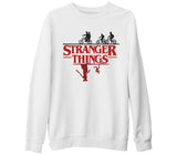 Stranger Things - Beneath Beyaz Kalın Sweatshirt