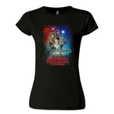 Stranger Things - Moonlight Siyah Kadın Tshirt