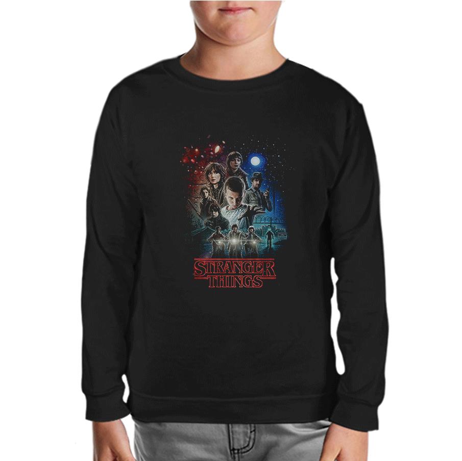 Stranger Things - Moonlight Black Kids Sweatshirt