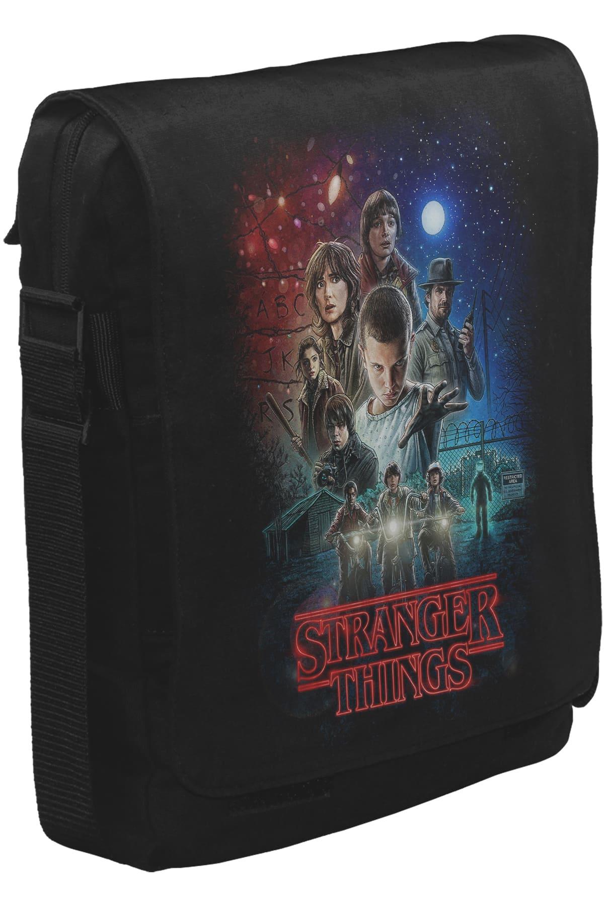 Stranger Things - Moonlight Unisex Siyah Postacı Çanta