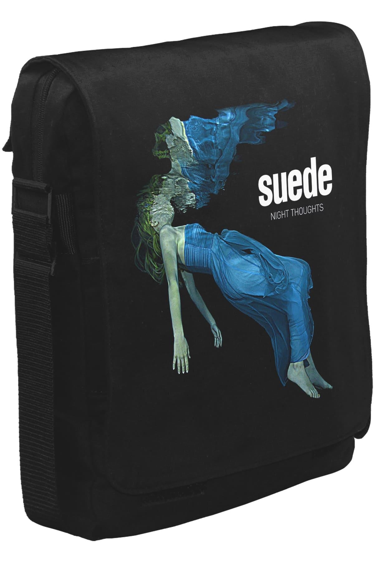Suede - Night Thoughts Unisex Black Messenger Bag 