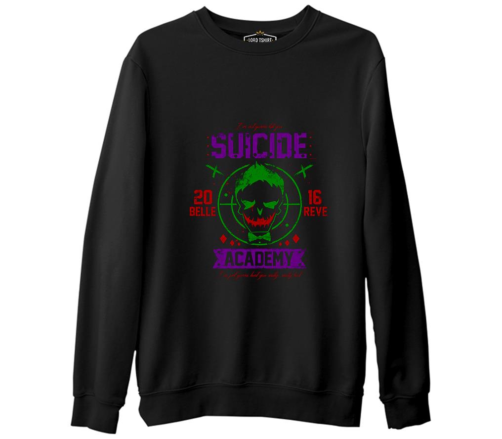 Suicide Squad - Academy Joker Siyah Erkek Kalın Sweatshirt