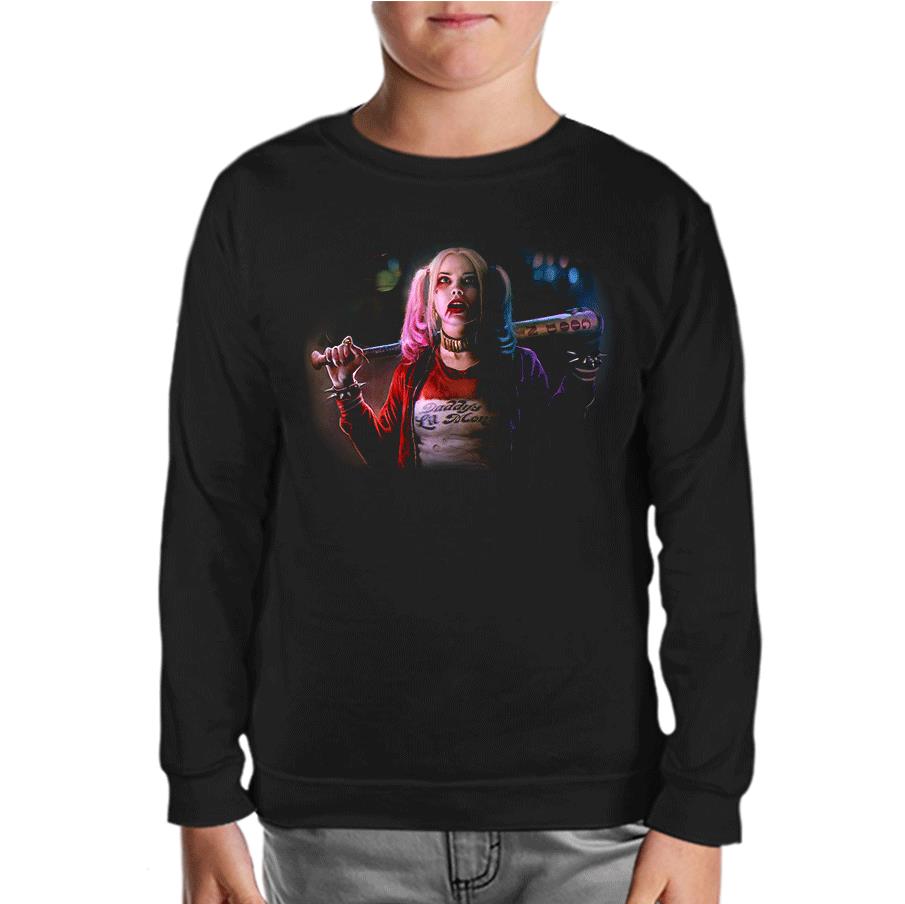 Suicide Squad - Daddy's Mons Siyah Çocuk Sweatshirt