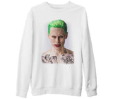Suicide Squad - Joker Damaged Beyaz Kalın Sweatshirt