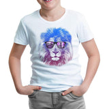 Summer - Lion White Kids Tshirt