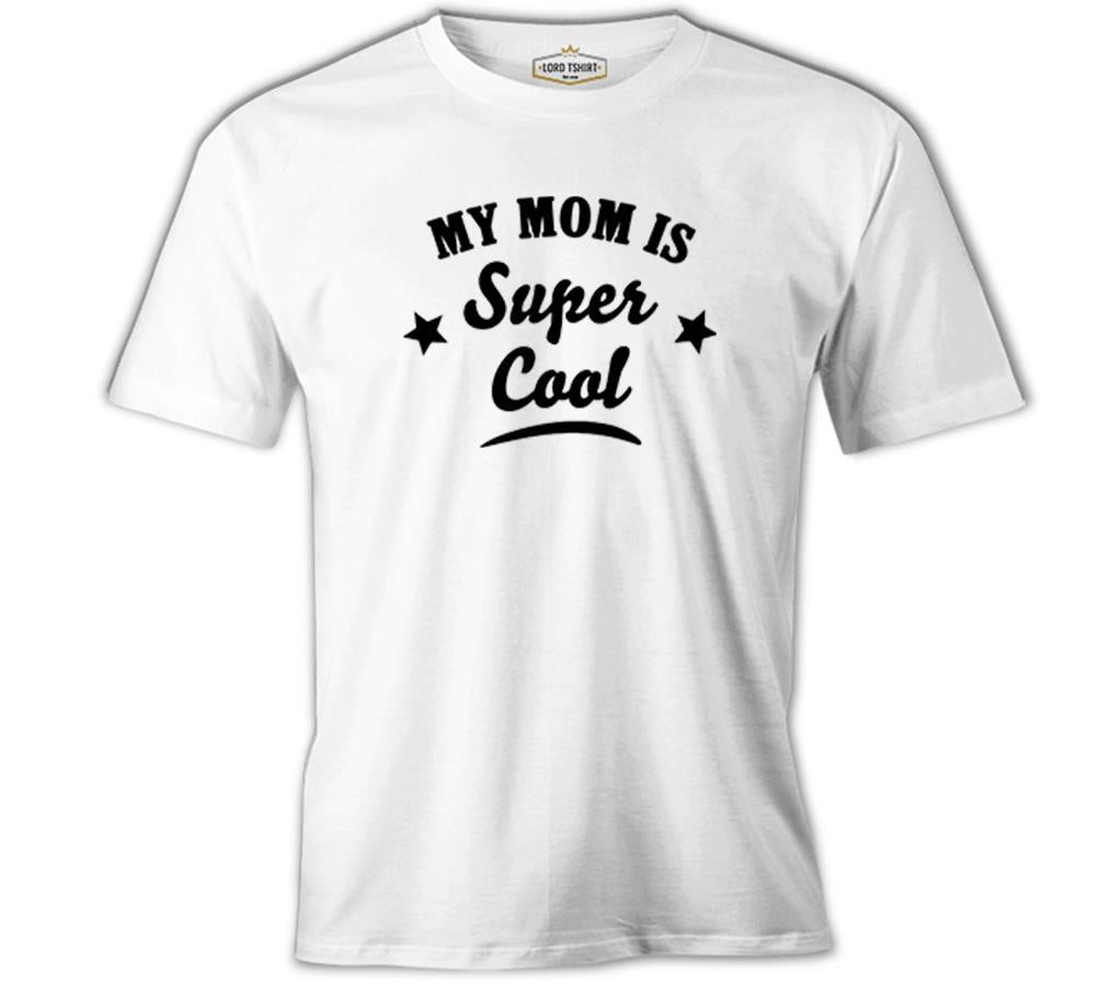 Super Cool Mom Beyaz Erkek Tshirt