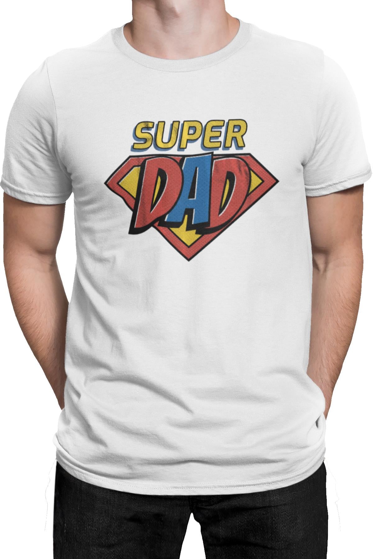 Super Dad Beyaz Erkek Tshirt