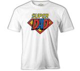 Super Dad Logo Beyaz Erkek Tshirt