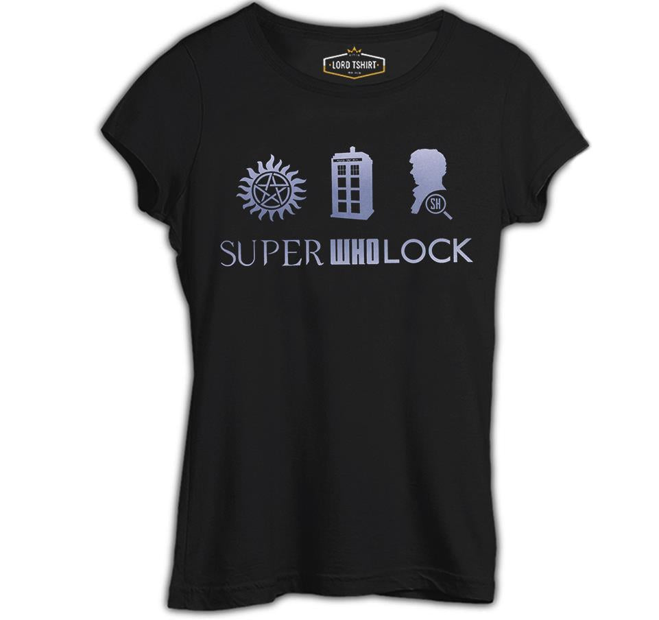 Super Who Lock Black Women's Tshirt