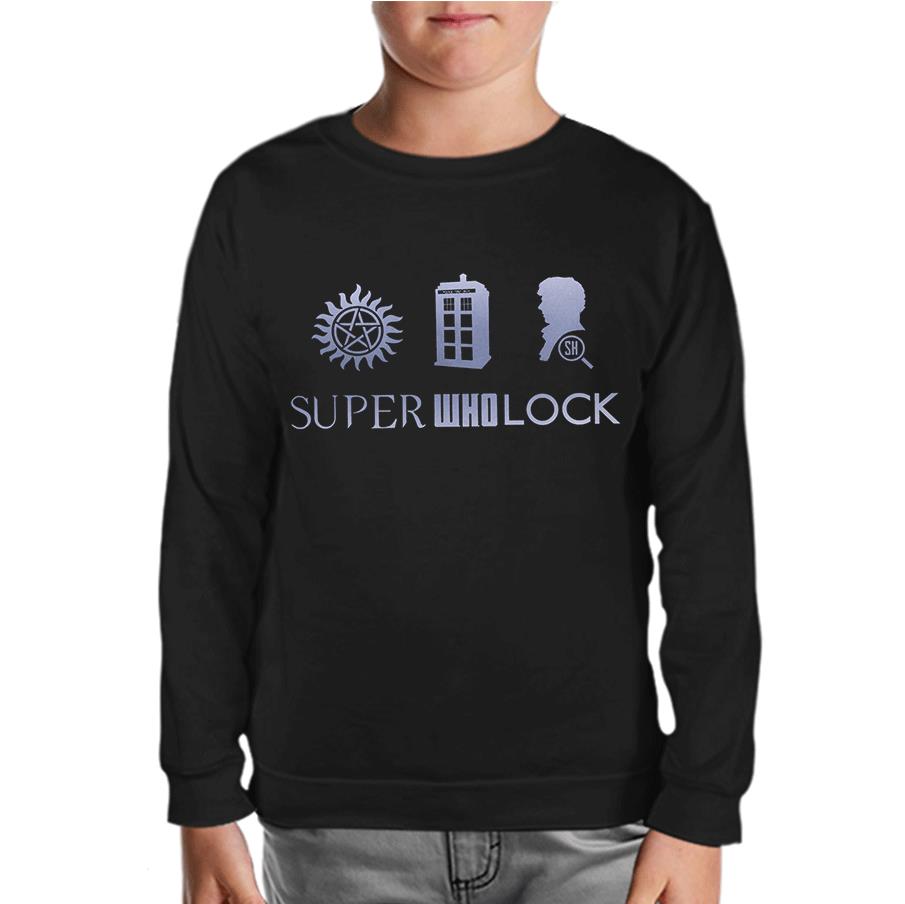 Super Who Lock Black Kids Sweatshirt