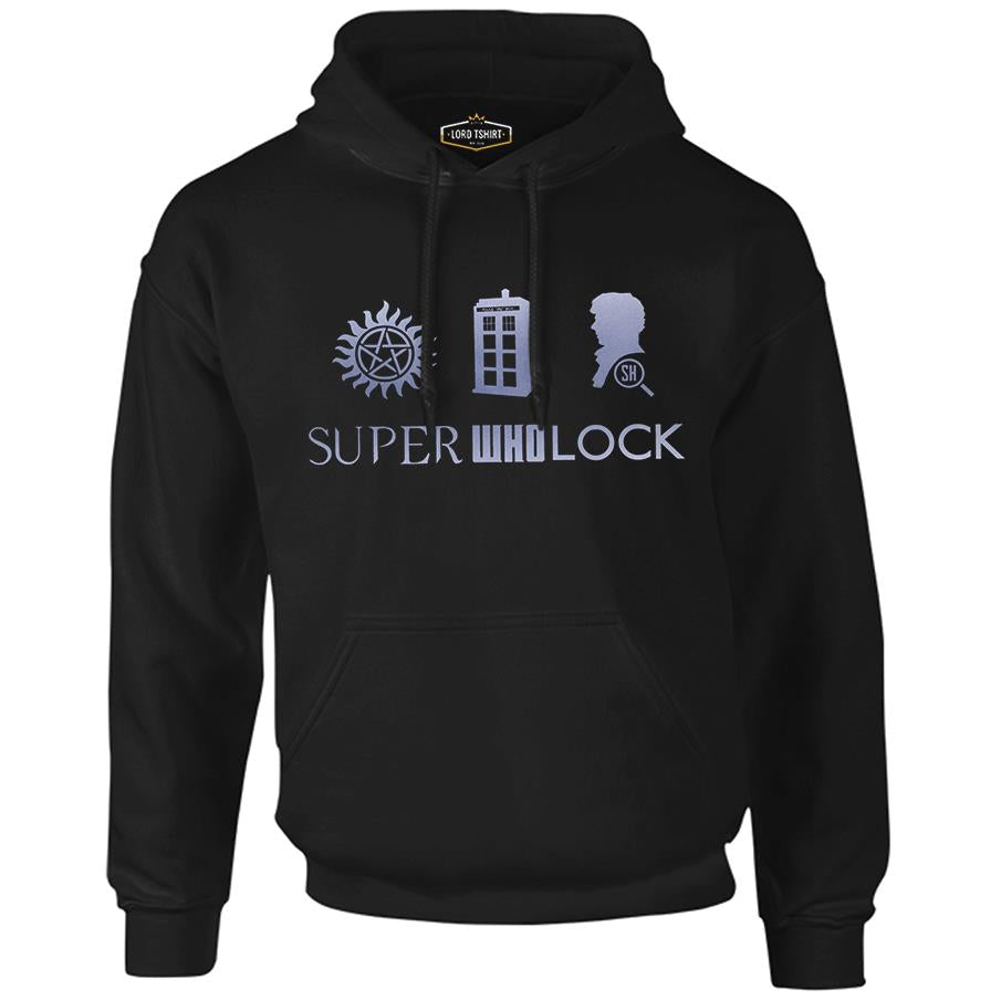 Super Who Lock Black Men's Zipperless Hoodie