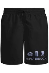 Super Who Lock Unisex Siyah Şort