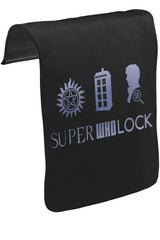 Super Who Lock Unisex Siyah Tak-Çıkar Postacı Çanta Kapağı CK-585
