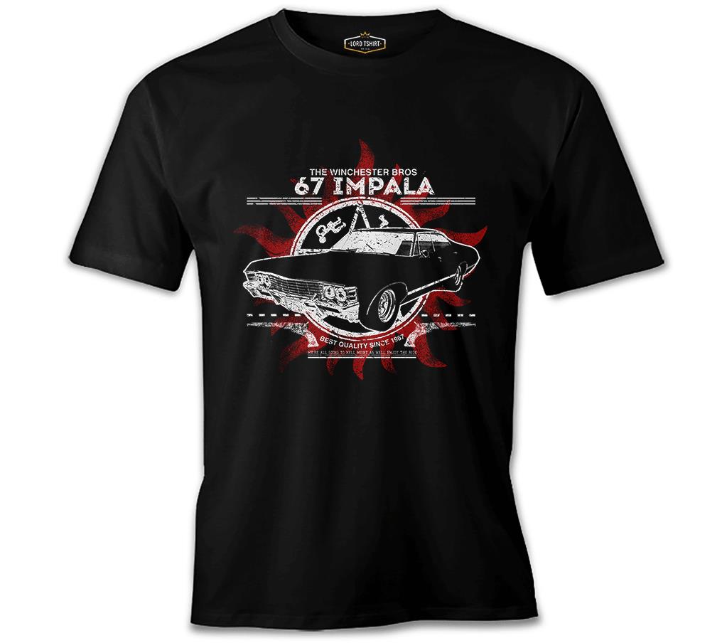 Supernatural - 67 Impala Siyah Erkek Tshirt
