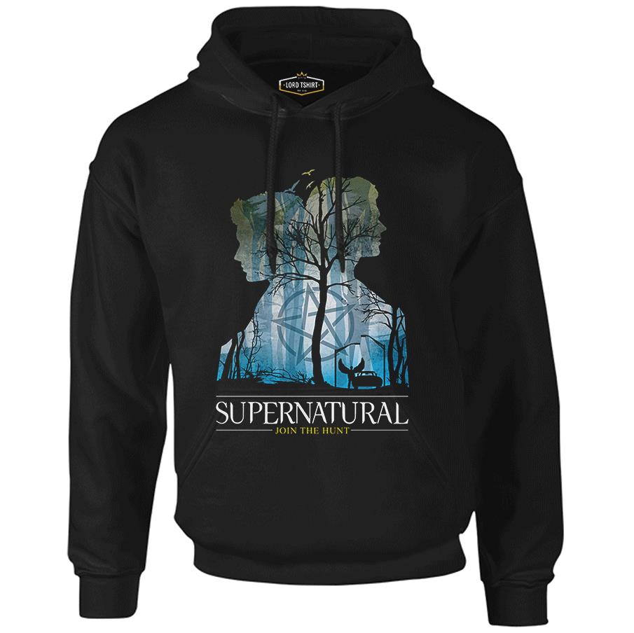 Supernatural - Impala Black Men's Zipperless Hoodie