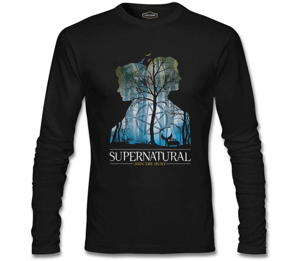 Supernatural - Impala Siyah Erkek Sweatshirt