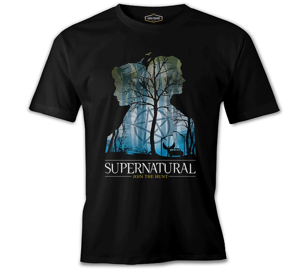 Supernatural - Impala Siyah Erkek Tshirt