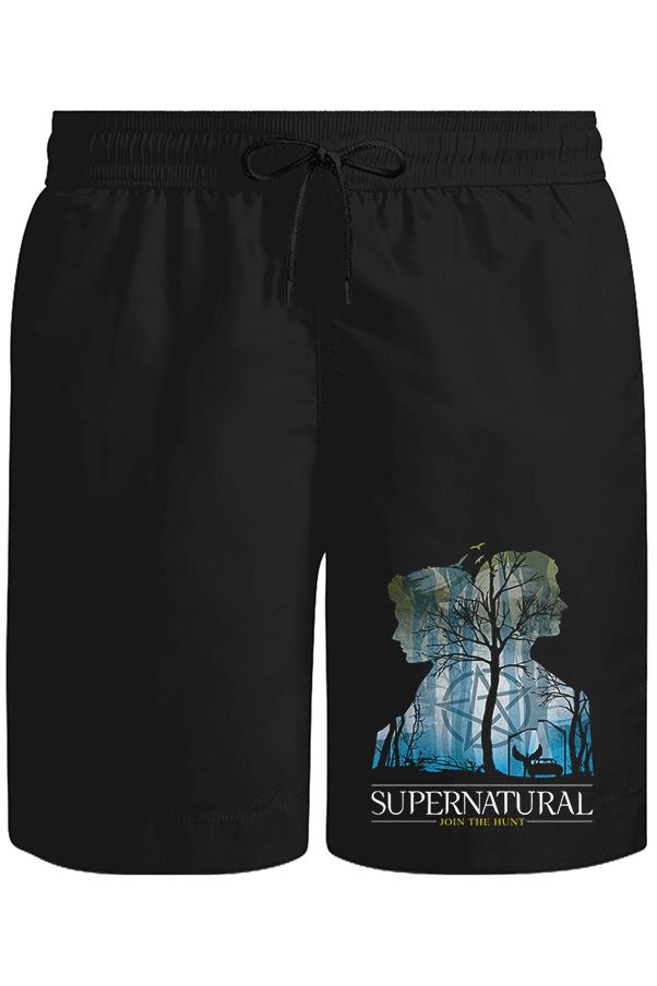 Supernatural - Impala Unisex Siyah Şort